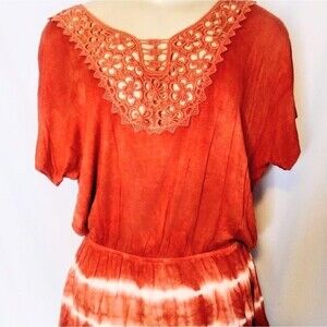 Orange Tie Dyed Top L